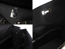 Load image into Gallery viewer, HERMES エルメス ケリー32 外縫い ブラック □Q刻印 カーフスキン シルバー金具 ハンドバッグ 2WAY 中古 4c069530