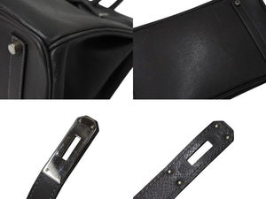 HERMES エルメス BIRKIN バーキン35 エタン シルバー金具 エプソン ハンドバッグ □H刻印 中古 4c069532