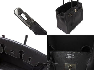 HERMES エルメス BIRKIN バーキン35 エタン シルバー金具 エプソン ハンドバッグ □H刻印 中古 4c069532
