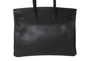 HERMES エルメス BIRKIN バーキン35 エタン シルバー金具 エプソン ハンドバッグ □H刻印 中古 4c069532