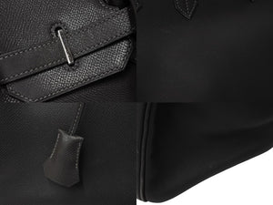 HERMES エルメス BIRKIN バーキン35 エタン シルバー金具 エプソン ハンドバッグ □H刻印 中古 4c069532