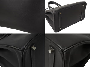 HERMES エルメス BIRKIN バーキン35 エタン シルバー金具 エプソン ハンドバッグ □H刻印 中古 4c069532