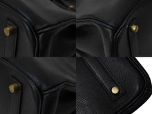 Load image into Gallery viewer, HERMES エルメス BIRKIN バーキン35 ブラック ゴールド金具 エプソン ハンドバッグ □H刻印 中古 4c069533