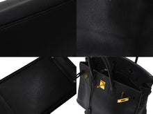 Load image into Gallery viewer, HERMES エルメス BIRKIN バーキン35 ブラック ゴールド金具 エプソン ハンドバッグ □H刻印 中古 4c069533