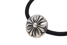 Load image into Gallery viewer, CHROME HEARTS クロムハーツ クロスボールボタン ヘアゴム 重量約16g シルバー925 1995/.925刻印 美品 中古 4c069549