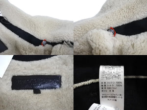 新品未使用 CHROME HEARTS クロムハーツ デニムボアジャケット サイズXL ムートンライナー ダガージップ クロスボール ラムレザー 中古 4c069566