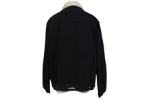 Load image into Gallery viewer, 新品未使用 CHROME HEARTS クロムハーツ デニムボアジャケット サイズXL ムートンライナー ダガージップ クロスボール ラムレザー 中古 4c069566