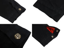 Load image into Gallery viewer, 新品未使用 CHROME HEARTS クロムハーツ デニムボアジャケット サイズXL ムートンライナー ダガージップ クロスボール ラムレザー 中古 4c069566