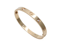Load image into Gallery viewer, CARTIER カルティエ LOVE ラブブレス ブレスレット ハーフダイヤ 4P B6070000 Au750 16 UAS961刻印 30.0g 美品 中古 4c069576