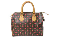 Load image into Gallery viewer, LOUIS VUITTON ルイヴィトン スピーディ25 ハンドバッグ M95009 村上隆 モノグラムチェリー ブラウン 中古 4c069586
