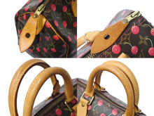 Load image into Gallery viewer, LOUIS VUITTON ルイヴィトン スピーディ25 ハンドバッグ M95009 村上隆 モノグラムチェリー ブラウン 中古 4c069586
