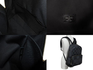 極美品 LOUIS VUITTON ルイヴィトン キャンパス バックパック N50009 ダミエグラフィット 中古 4c69587
