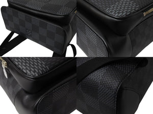 極美品 LOUIS VUITTON ルイヴィトン キャンパス バックパック N50009 ダミエグラフィット 中古 4c69587