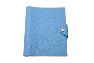 極美品 HERMES エルメス ユリスPM システム手帳 ユニセックス □R刻印 トゴ ブルージーン シルバー金具 中古 4c069603