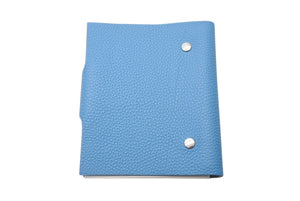 極美品 HERMES エルメス ユリスPM システム手帳 ユニセックス □R刻印 トゴ ブルージーン シルバー金具 中古 4c069603