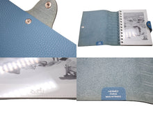 Load image into Gallery viewer, 極美品 HERMES エルメス ユリスPM システム手帳 ユニセックス □R刻印 トゴ ブルージーン シルバー金具 中古 4c069603