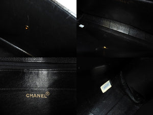 極美品 CHANEL シャネル マトラッセ ブリーフケース ビジネスバッグ キャビアスキン 0番台 ココマーク ゴールド金具 中古 4c069607