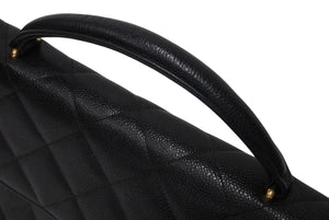極美品 CHANEL シャネル マトラッセ ブリーフケース ビジネスバッグ キャビアスキン 0番台 ココマーク ゴールド金具 中古 4c069607