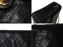 Load image into Gallery viewer, CHANEL シャネル ミニマトラッセ チェーンショルダーバッグ 1番台 ラムスキン ブラック ゴールド金具 美品 中古 4c069618