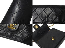 Load image into Gallery viewer, CHANEL シャネル ミニマトラッセ チェーンショルダーバッグ 1番台 ラムスキン ブラック ゴールド金具 美品 中古 4c069618
