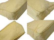 Load image into Gallery viewer, PRADA プラダ ホーボー ハンドバッグ MV515 トライアングルロゴ イエロー ナイロン シルバー金具 美品 中古 4c069619
