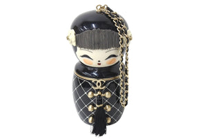 博物館級 新品同様 CHANEL シャネル ハンドバッグ マトリョーシカ 12番台 上海限定 ブラック ゴールド金具 中古 4c069622
