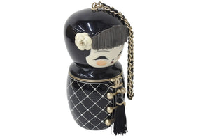 博物館級 新品同様 CHANEL シャネル ハンドバッグ マトリョーシカ 12番台 上海限定 ブラック ゴールド金具 中古 4c069622