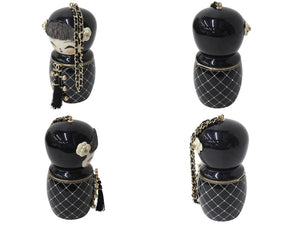 博物館級 新品同様 CHANEL シャネル ハンドバッグ マトリョーシカ 12番台 上海限定 ブラック ゴールド金具 中古 4c069622