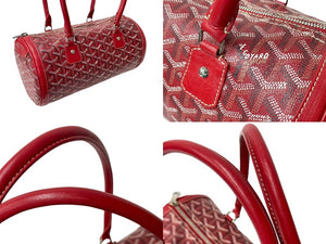 極美品 GOYARD ゴヤール KIOS キオス PM 限定品 ゴヤールディンキャンバス レッド シルバー金具 中古 4c069626
