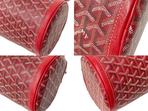 極美品 GOYARD ゴヤール KIOS キオス PM 限定品 ゴヤールディンキャンバス レッド シルバー金具 中古 4c069626