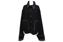 Load image into Gallery viewer, 極美品 WALES BONNER ウェールズボナー Delta Studded Jacket スタッズジャケット 23SS サイズ50 ウール ブラック 中古 4c069651