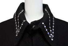 Load image into Gallery viewer, 極美品 WALES BONNER ウェールズボナー Delta Studded Jacket スタッズジャケット 23SS サイズ50 ウール ブラック 中古 4c069651