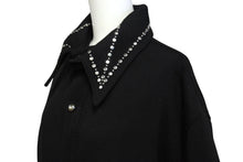 Load image into Gallery viewer, 極美品 WALES BONNER ウェールズボナー Delta Studded Jacket スタッズジャケット 23SS サイズ50 ウール ブラック 中古 4c069651