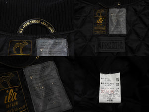 ILA RAW FUDGE NARCOTIC アイラ ロウ ファッジ ナーコティック スタジャン ウール ブラック ホワイト サイズM 美品 中古 4c069652
