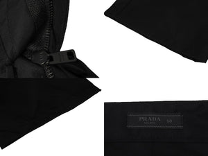 極美品 PRADA プラダ パンツ SPH85 サイズ50 Re-Nylon トライアングル リサイクルナイロン ブラック 中古 4c069659 