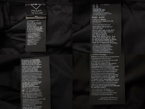 極美品 PRADA プラダ パンツ SPH85 サイズ50 Re-Nylon トライアングル リサイクルナイロン ブラック 中古 4c069659 