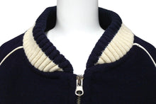 Load image into Gallery viewer, Wu-wear ウーウェア スタジャン サイズXL 刺繍 ポリエステル レーヨン ネイビー ホワイト 美品 中古 4c069669