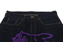 Load image into Gallery viewer, BILLIONAIRE BOYS CLUB ビリオネアボーイズクラブ フロントドッグ デニムパンツ ボトムス パープル ネイビー サイズL 美品 中古 4c069680