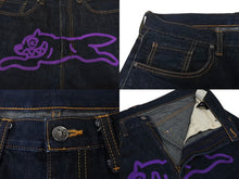 Load image into Gallery viewer, BILLIONAIRE BOYS CLUB ビリオネアボーイズクラブ フロントドッグ デニムパンツ ボトムス パープル ネイビー サイズL 美品 中古 4c069680