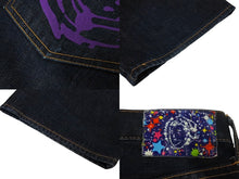 Load image into Gallery viewer, BILLIONAIRE BOYS CLUB ビリオネアボーイズクラブ フロントドッグ デニムパンツ ボトムス パープル ネイビー サイズL 美品 中古 4c069680