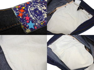 BILLIONAIRE BOYS CLUB ビリオネアボーイズクラブ フロントドッグ デニムパンツ ボトムス パープル ネイビー サイズL 美品 中古 4c069680