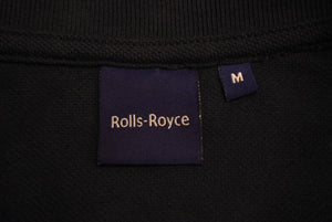 ROLLS ROYCE ロールスロイス ポロシャツ トップス ブランドロゴ コットン ネイビー ホワイト サイズM 美品 中古 4c069710