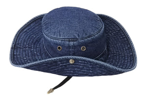 新品同様 CHROME HEARTS クロムハーツ 24-25AW クランク ベイト フィッシング デニム ハット ブルー コットン ナイロン サイズM 中古 4c069730