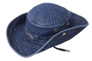 新品同様 CHROME HEARTS クロムハーツ 24-25AW クランク ベイト フィッシング デニム ハット ブルー コットン ナイロン サイズM 中古 4c069730