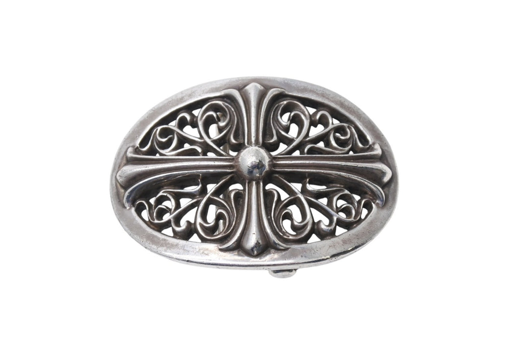 CHROME HEARTS クロムハーツ 1.5クラシック オーバルクロス バックル 重量約158.2g 1989/00 sterling刻印 シルバー925 美品 中古 4c069732
