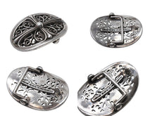Load image into Gallery viewer, CHROME HEARTS クロムハーツ 1.5クラシック オーバルクロス バックル 重量約158.2g 1989/00 sterling刻印 シルバー925 美品 中古 4c069732