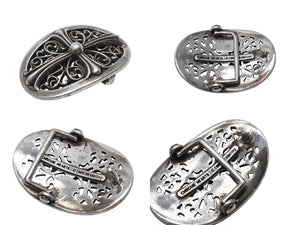 CHROME HEARTS クロムハーツ 1.5クラシック オーバルクロス バックル 重量約158.2g 1989/00 sterling刻印 シルバー925 美品 中古 4c069732