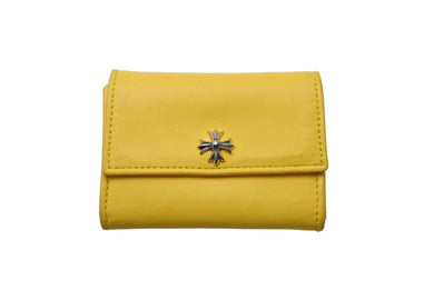 新品未使用 CHROMEHEARTS クロムハーツ TINYWALLET タイニーウォレット CHプラスボタンレザーウォレット レザー シルバー925 中古 4c069737