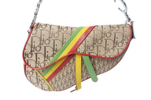 Load image into Gallery viewer, 極美品 Christian Dior クリスチャンディオール サドルバッグ ハンドバッグ ラスタカラー シルバー 04年 中古 4c069738