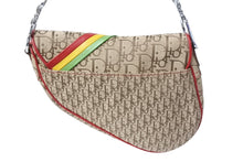 Load image into Gallery viewer, 極美品 Christian Dior クリスチャンディオール サドルバッグ ハンドバッグ ラスタカラー シルバー 04年 中古 4c069738